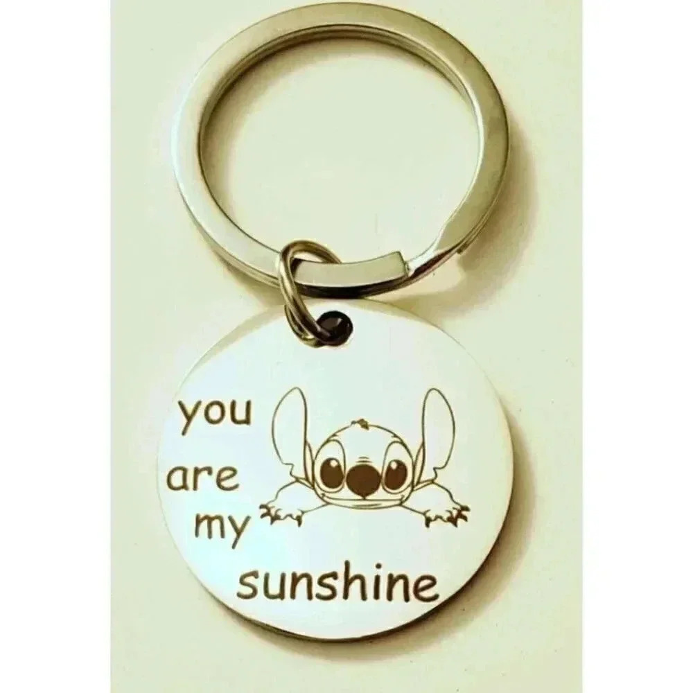 Stitch You Are My Sunshine Keychain